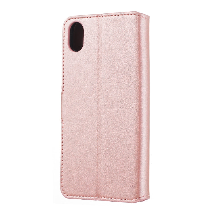 For Huawei Y5 (2019) Solid Color Buckle Horizontal Flip Leather Case with Wallet & Holder & Card Slots