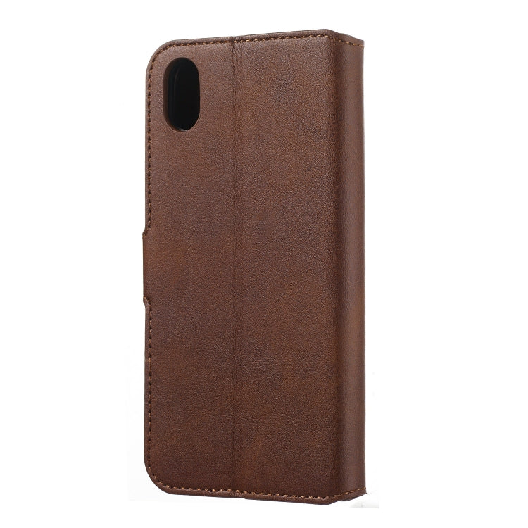 For Huawei Y5 (2019) Solid Color Buckle Horizontal Flip Leather Case with Wallet & Holder & Card Slots