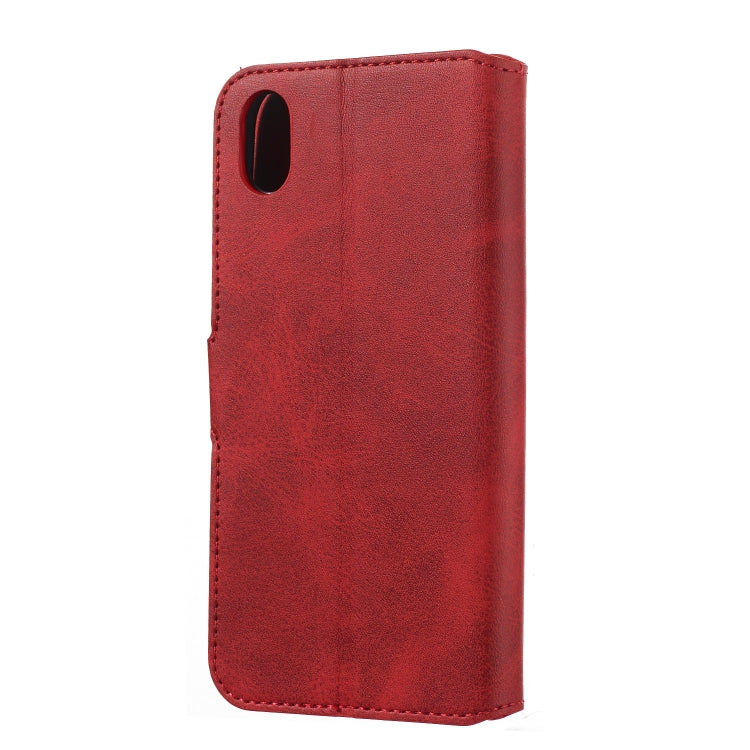 For Huawei Y5 (2019) Solid Color Buckle Horizontal Flip Leather Case with Wallet & Holder & Card Slots
