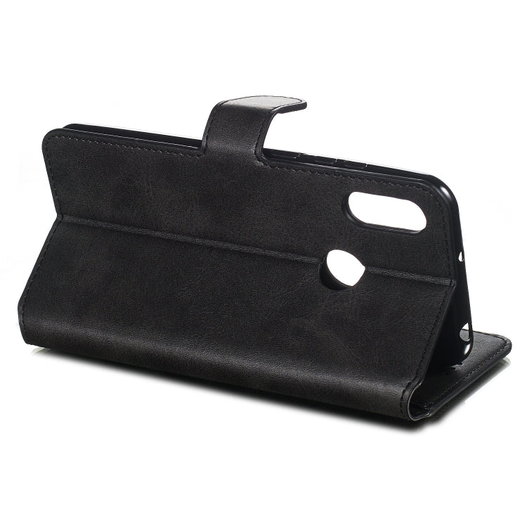 For Huawei Y6 (2019) / Honor 8A Solid Color Buckle Horizontal Flip Leather Case with Wallet & Holder & Card Slots