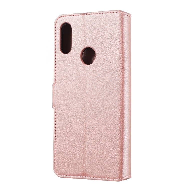For Huawei Y6 (2019) / Honor 8A Solid Color Buckle Horizontal Flip Leather Case with Wallet & Holder & Card Slots