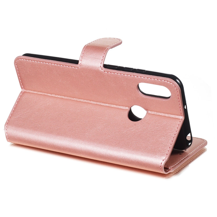 For Huawei Y6 (2019) / Honor 8A Solid Color Buckle Horizontal Flip Leather Case with Wallet & Holder & Card Slots