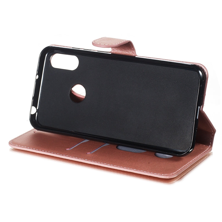 For Huawei Y6 (2019) / Honor 8A Solid Color Buckle Horizontal Flip Leather Case with Wallet & Holder & Card Slots