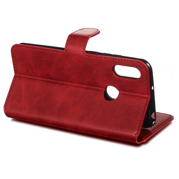 For Huawei Y6 (2019) / Honor 8A Solid Color Buckle Horizontal Flip Leather Case with Wallet & Holder & Card Slots