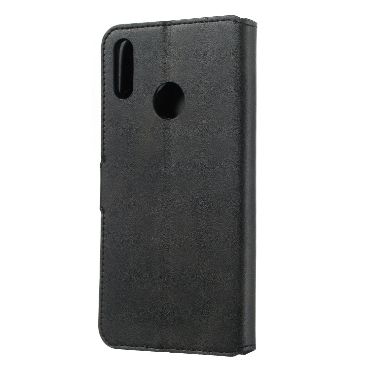 For Huawei Y7 (2019) / Enjoy 9 Solid Color Buckle Horizontal Flip Leather Case with Wallet & Holder & Card Slots