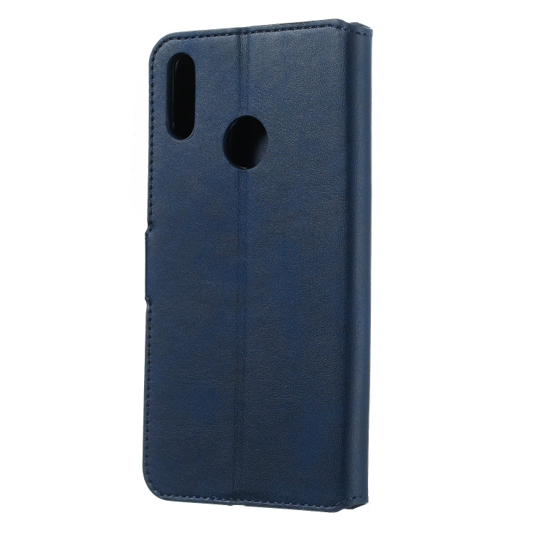 For Huawei Y7 (2019) / Enjoy 9 Solid Color Buckle Horizontal Flip Leather Case with Wallet & Holder & Card Slots