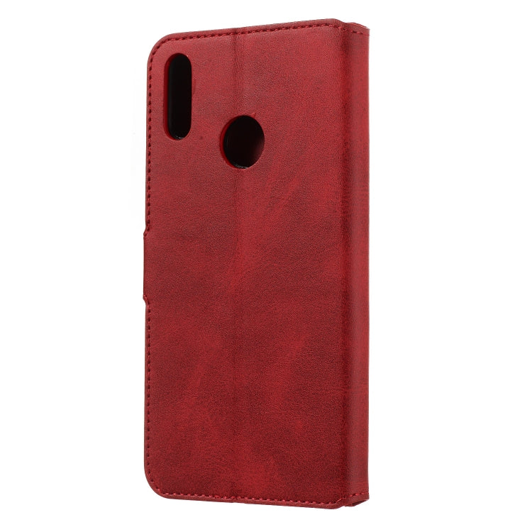 For Huawei Y7 (2019) / Enjoy 9 Solid Color Buckle Horizontal Flip Leather Case with Wallet & Holder & Card Slots