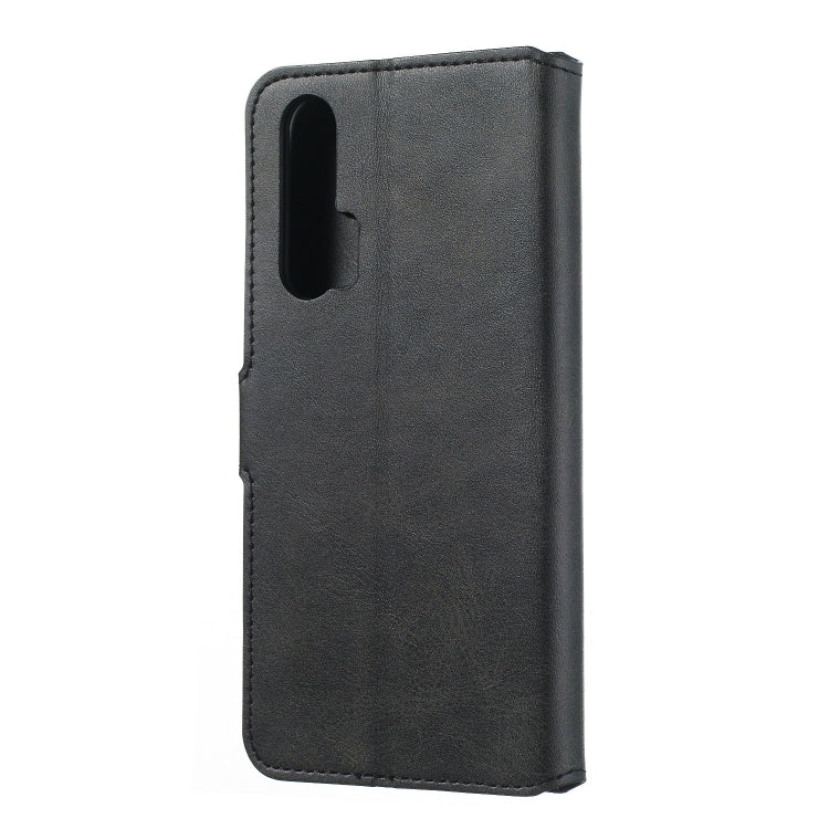 For Huawei Honor 20 Pro Solid Color Buckle Horizontal Flip Leather Case with Wallet & Holder & Card Slots