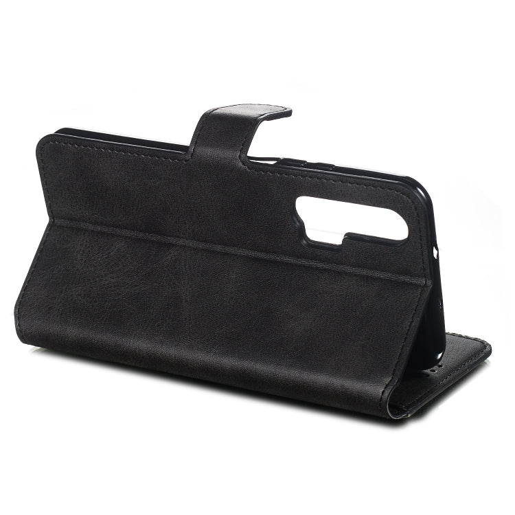 For Huawei Honor 20 Pro Solid Color Buckle Horizontal Flip Leather Case with Wallet & Holder & Card Slots