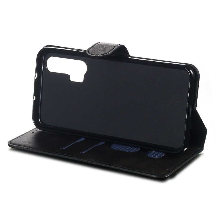 For Huawei Honor 20 Pro Solid Color Buckle Horizontal Flip Leather Case with Wallet & Holder & Card Slots