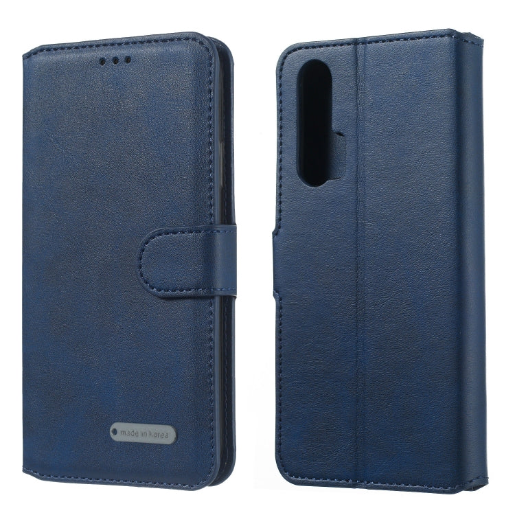 For Huawei Honor 20 Pro Solid Color Buckle Horizontal Flip Leather Case with Wallet & Holder & Card Slots