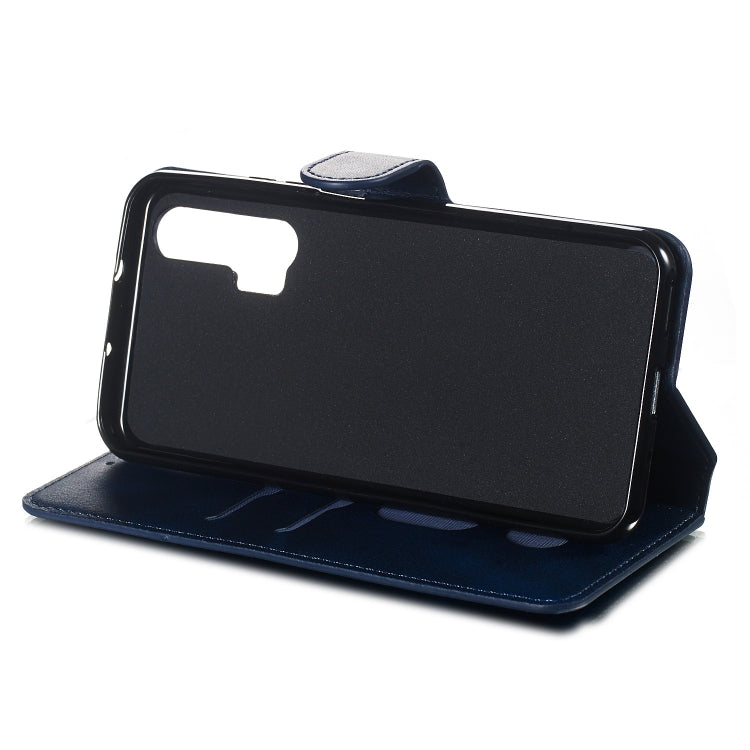 For Huawei Honor 20 Pro Solid Color Buckle Horizontal Flip Leather Case with Wallet & Holder & Card Slots