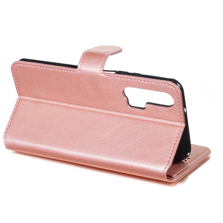For Huawei Honor 20 Pro Solid Color Buckle Horizontal Flip Leather Case with Wallet & Holder & Card Slots