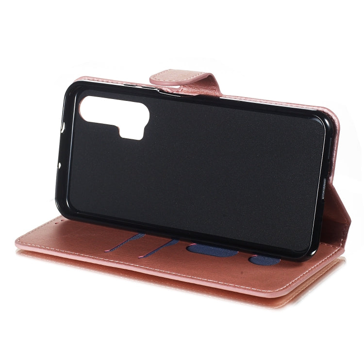 For Huawei Honor 20 Pro Solid Color Buckle Horizontal Flip Leather Case with Wallet & Holder & Card Slots