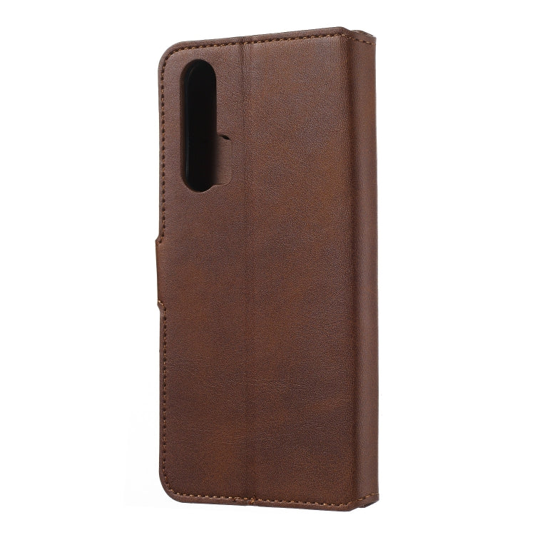 For Huawei Honor 20 Pro Solid Color Buckle Horizontal Flip Leather Case with Wallet & Holder & Card Slots
