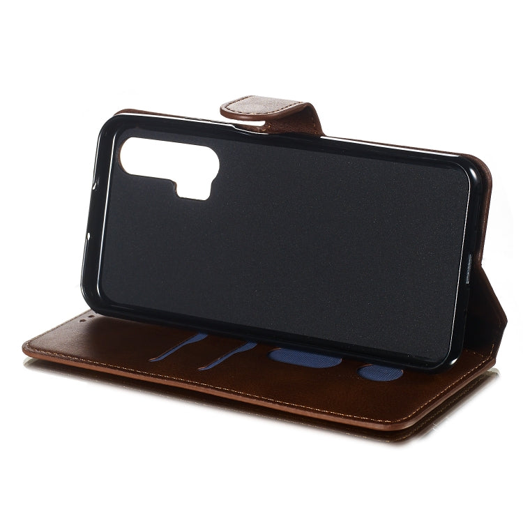 For Huawei Honor 20 Pro Solid Color Buckle Horizontal Flip Leather Case with Wallet & Holder & Card Slots