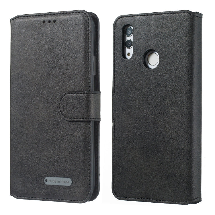 For Huawei P Smart (2019) / Honor 10 Lite Solid Color Buckle Horizontal Flip Leather Case with Wallet & Holder & Card Slots