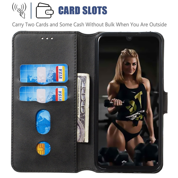 For Huawei P Smart (2019) / Honor 10 Lite Solid Color Buckle Horizontal Flip Leather Case with Wallet & Holder & Card Slots