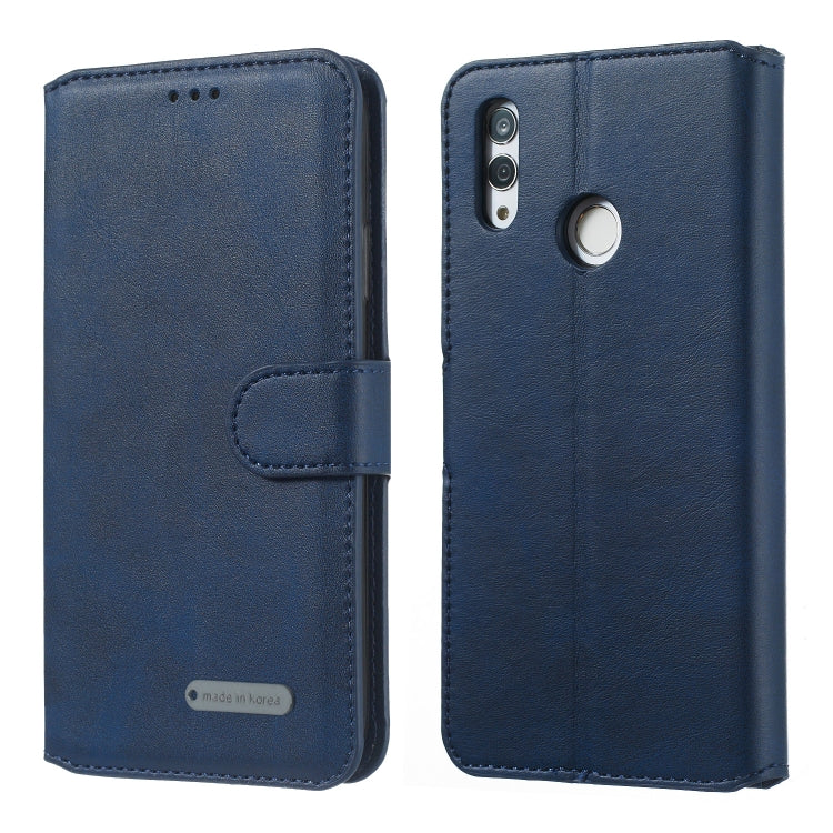 For Huawei P Smart (2019) / Honor 10 Lite Solid Color Buckle Horizontal Flip Leather Case with Wallet & Holder & Card Slots