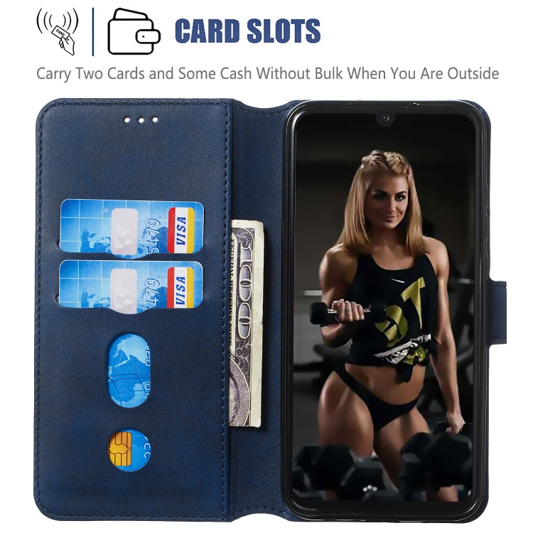 For Huawei P Smart (2019) / Honor 10 Lite Solid Color Buckle Horizontal Flip Leather Case with Wallet & Holder & Card Slots