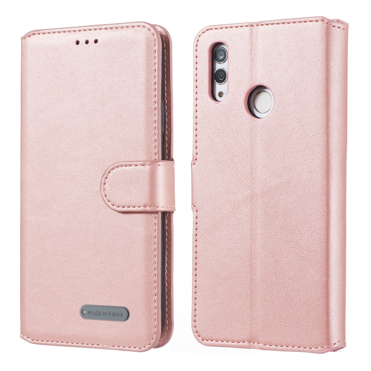 For Huawei P Smart (2019) / Honor 10 Lite Solid Color Buckle Horizontal Flip Leather Case with Wallet & Holder & Card Slots