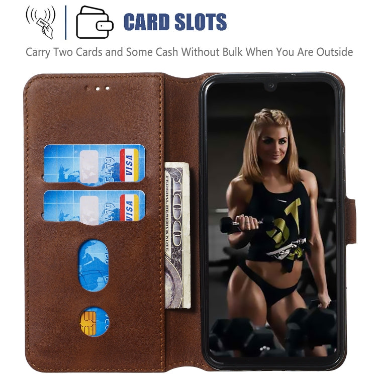 For Huawei P Smart (2019) / Honor 10 Lite Solid Color Buckle Horizontal Flip Leather Case with Wallet & Holder & Card Slots