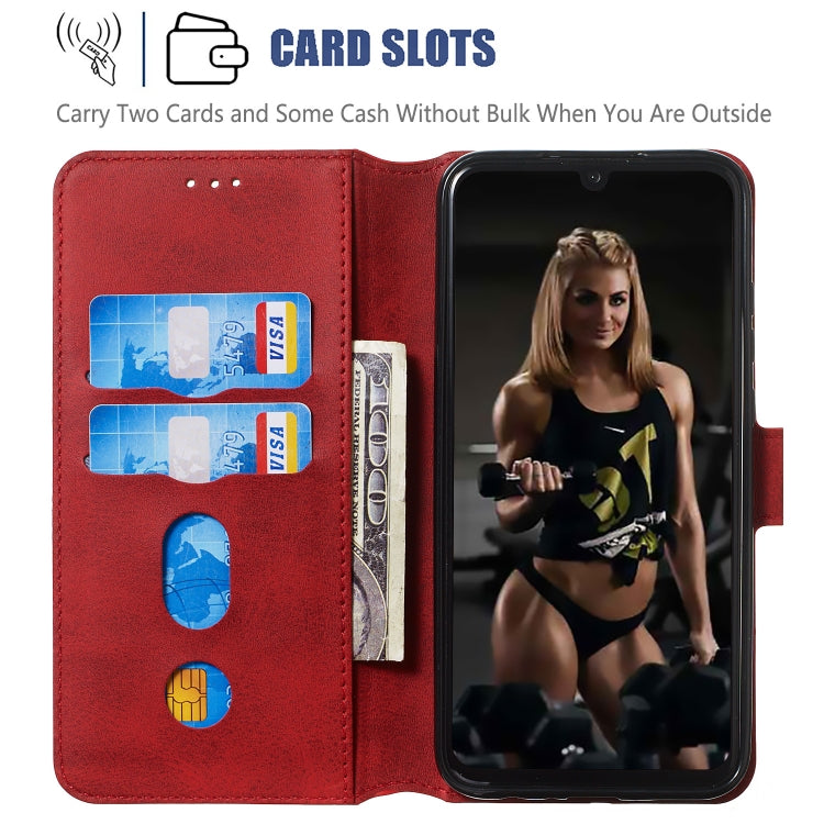 For Huawei P Smart (2019) / Honor 10 Lite Solid Color Buckle Horizontal Flip Leather Case with Wallet & Holder & Card Slots