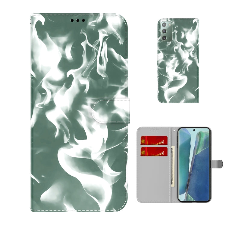 For Samsung Galaxy Note20 Cloud Fog Pattern Horizontal Flip Leather Case with Holder & Card Slot & Wallet