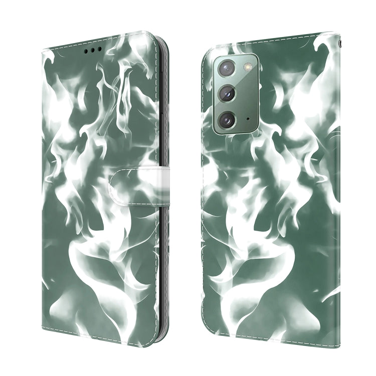 For Samsung Galaxy Note20 Cloud Fog Pattern Horizontal Flip Leather Case with Holder & Card Slot & Wallet