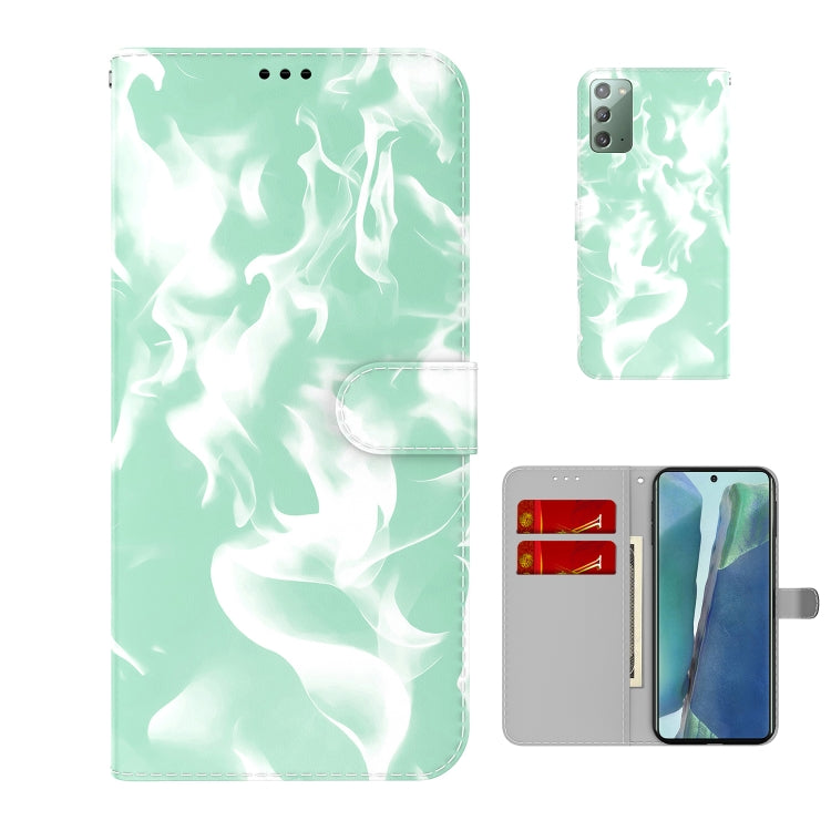 For Samsung Galaxy Note20 Cloud Fog Pattern Horizontal Flip Leather Case with Holder & Card Slot & Wallet