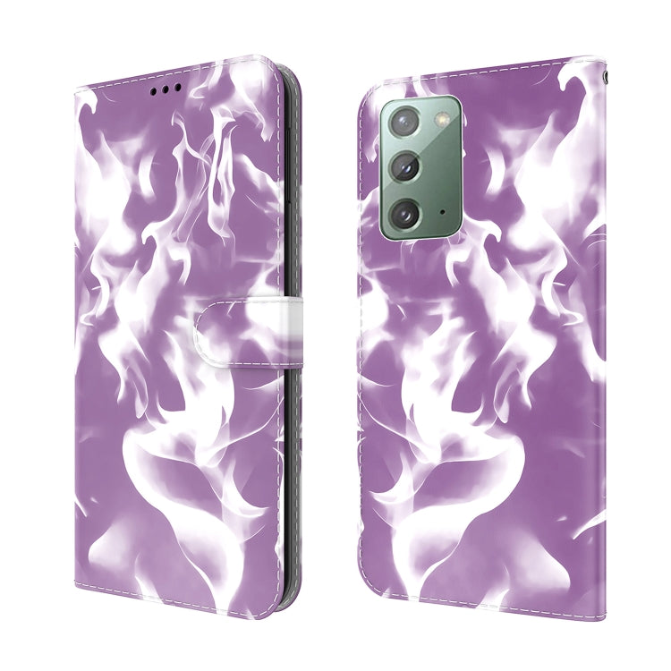 For Samsung Galaxy Note20 Cloud Fog Pattern Horizontal Flip Leather Case with Holder & Card Slot & Wallet