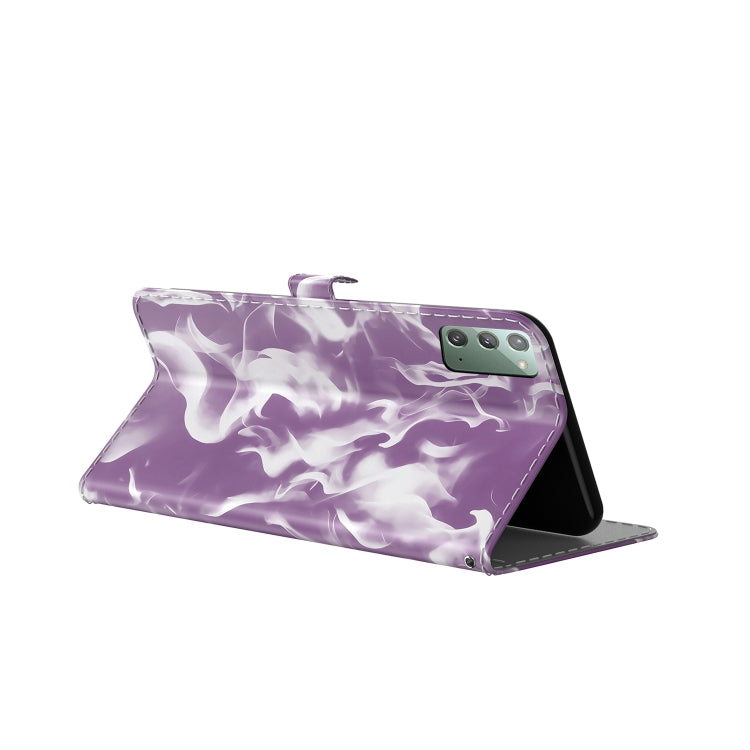 For Samsung Galaxy Note20 Cloud Fog Pattern Horizontal Flip Leather Case with Holder & Card Slot & Wallet