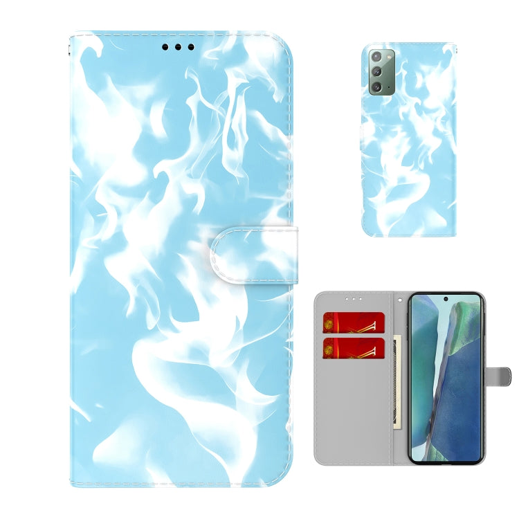 For Samsung Galaxy Note20 Cloud Fog Pattern Horizontal Flip Leather Case with Holder & Card Slot & Wallet