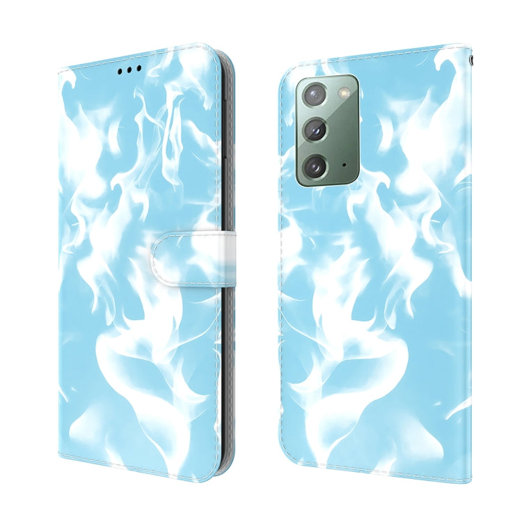 For Samsung Galaxy Note20 Cloud Fog Pattern Horizontal Flip Leather Case with Holder & Card Slot & Wallet