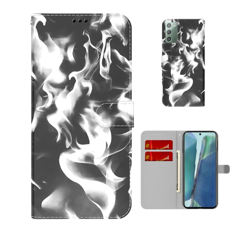 For Samsung Galaxy Note20 Cloud Fog Pattern Horizontal Flip Leather Case with Holder & Card Slot & Wallet