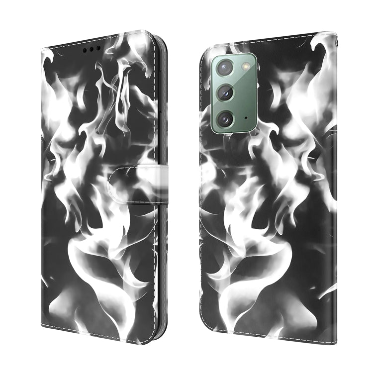 For Samsung Galaxy Note20 Cloud Fog Pattern Horizontal Flip Leather Case with Holder & Card Slot & Wallet