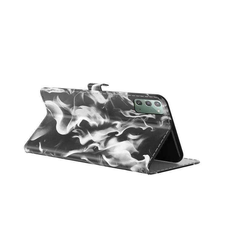 For Samsung Galaxy Note20 Cloud Fog Pattern Horizontal Flip Leather Case with Holder & Card Slot & Wallet