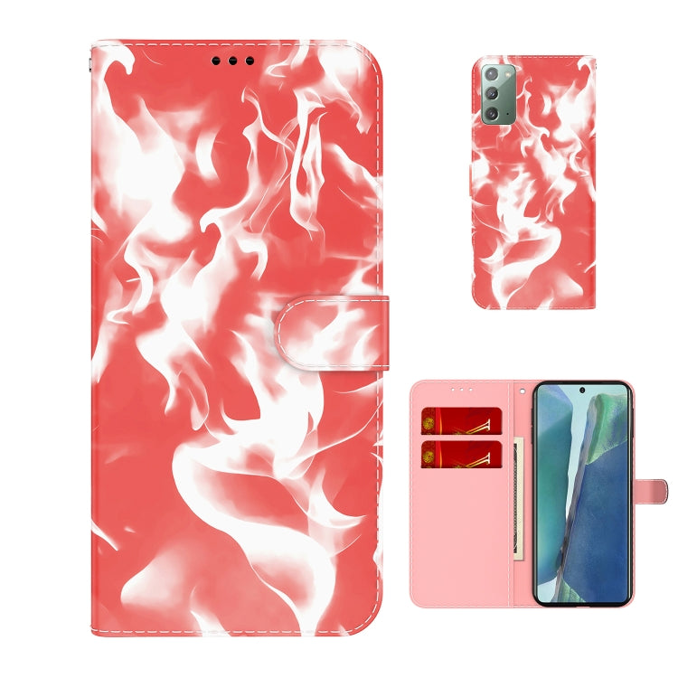 For Samsung Galaxy Note20 Cloud Fog Pattern Horizontal Flip Leather Case with Holder & Card Slot & Wallet