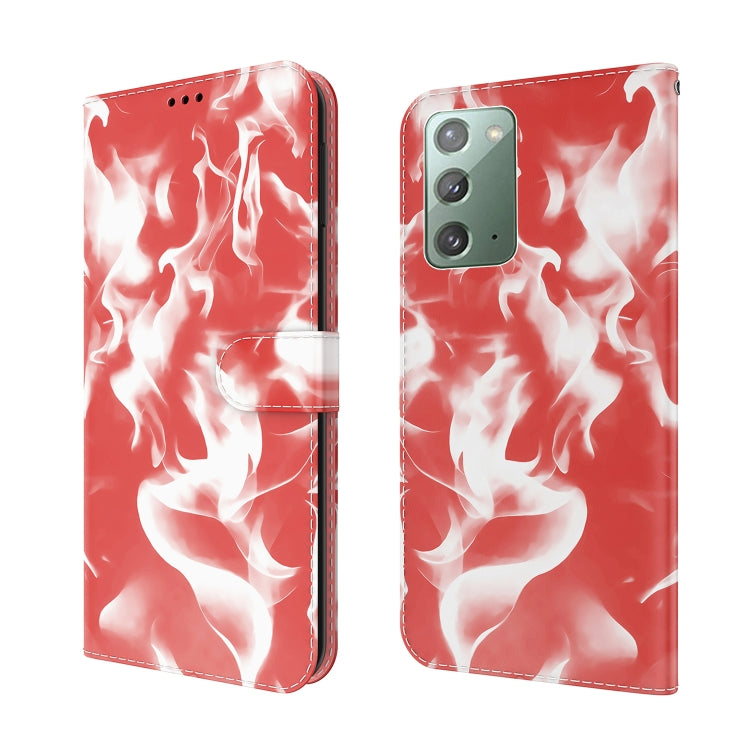 For Samsung Galaxy Note20 Cloud Fog Pattern Horizontal Flip Leather Case with Holder & Card Slot & Wallet
