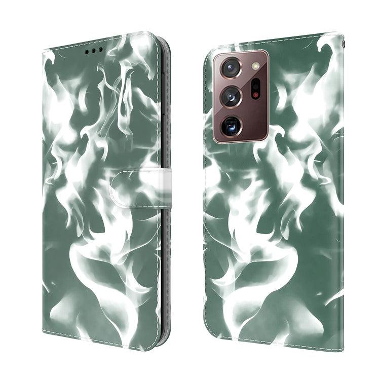 For Samsung Galaxy Note20 Ultra Cloud Fog Pattern Horizontal Flip Leather Case with Holder & Card Slot & Wallet