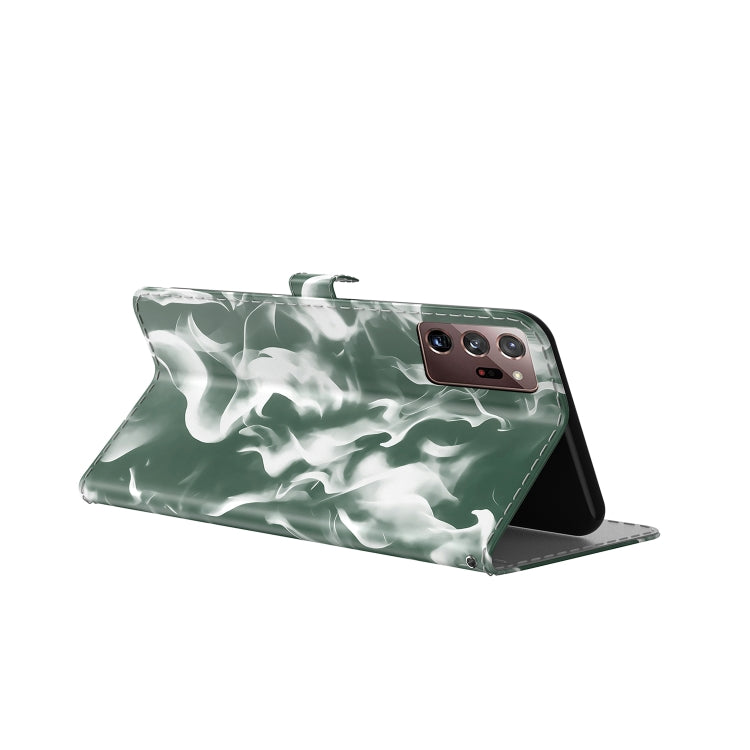 For Samsung Galaxy Note20 Ultra Cloud Fog Pattern Horizontal Flip Leather Case with Holder & Card Slot & Wallet