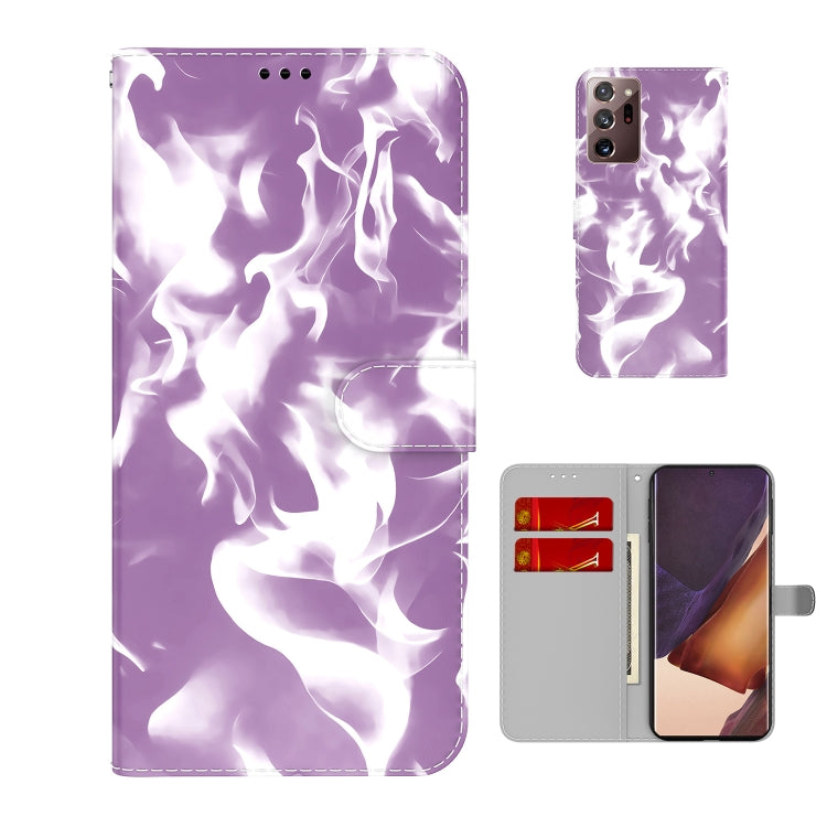 For Samsung Galaxy Note20 Ultra Cloud Fog Pattern Horizontal Flip Leather Case with Holder & Card Slot & Wallet
