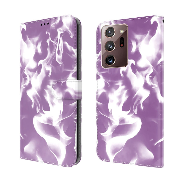 For Samsung Galaxy Note20 Ultra Cloud Fog Pattern Horizontal Flip Leather Case with Holder & Card Slot & Wallet