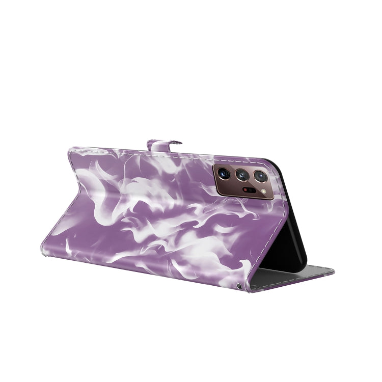 For Samsung Galaxy Note20 Ultra Cloud Fog Pattern Horizontal Flip Leather Case with Holder & Card Slot & Wallet