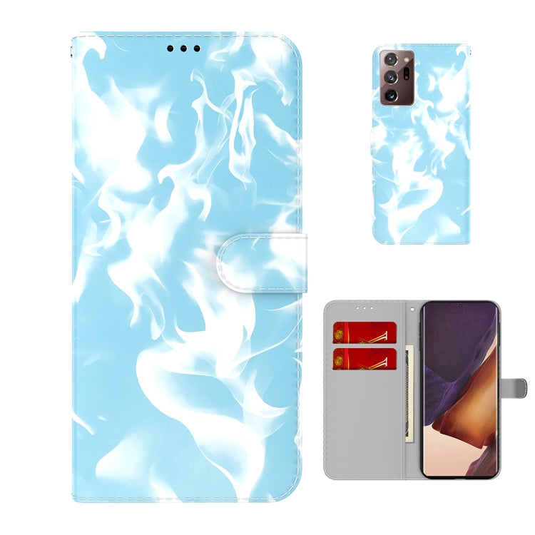 For Samsung Galaxy Note20 Ultra Cloud Fog Pattern Horizontal Flip Leather Case with Holder & Card Slot & Wallet
