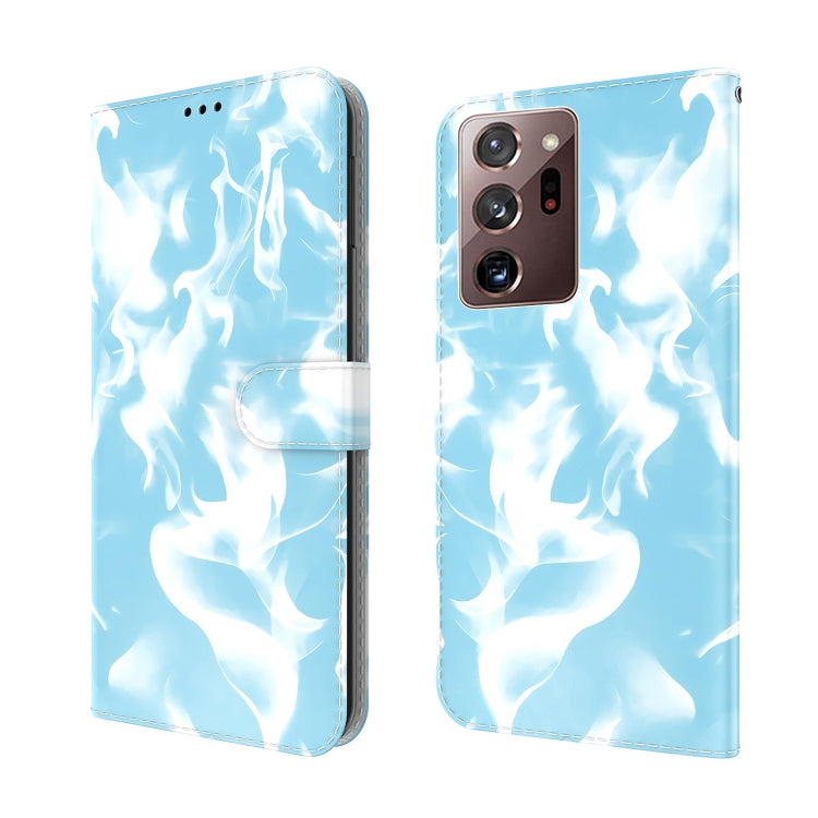 For Samsung Galaxy Note20 Ultra Cloud Fog Pattern Horizontal Flip Leather Case with Holder & Card Slot & Wallet