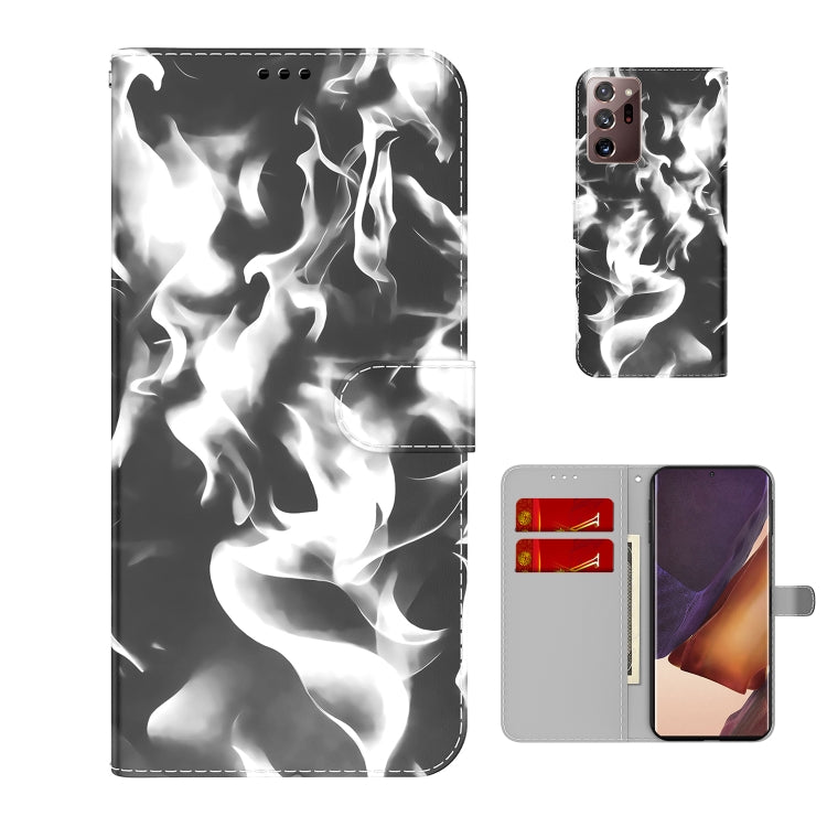 For Samsung Galaxy Note20 Ultra Cloud Fog Pattern Horizontal Flip Leather Case with Holder & Card Slot & Wallet