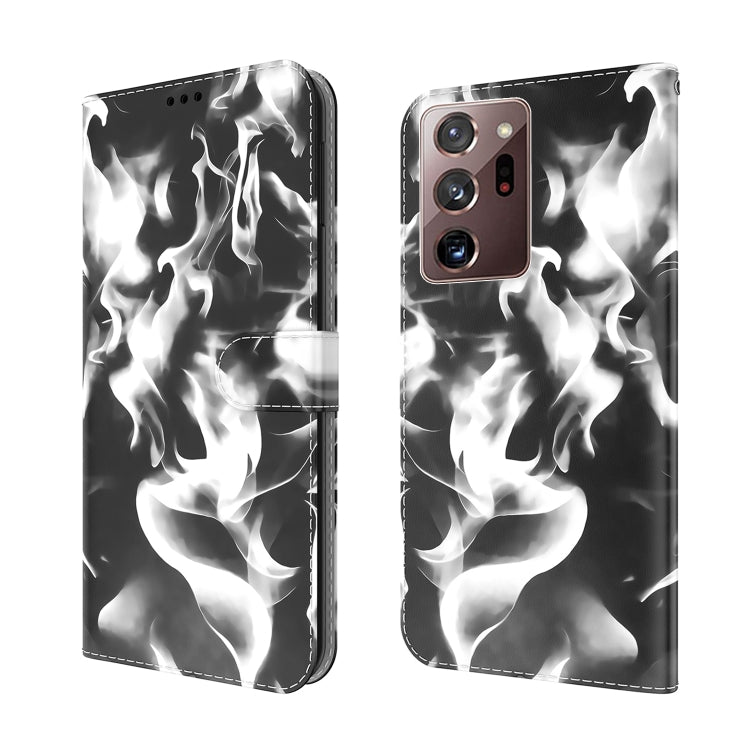 For Samsung Galaxy Note20 Ultra Cloud Fog Pattern Horizontal Flip Leather Case with Holder & Card Slot & Wallet