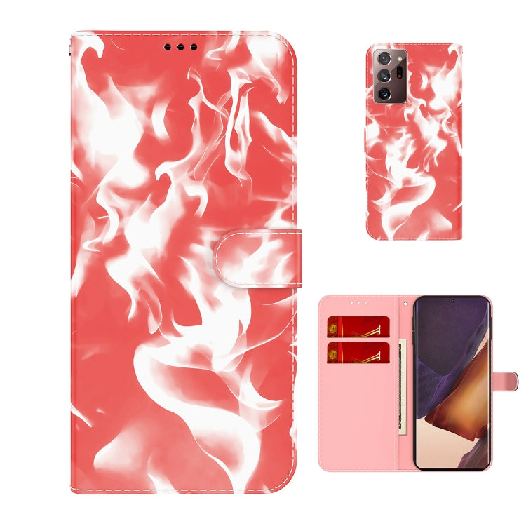 For Samsung Galaxy Note20 Ultra Cloud Fog Pattern Horizontal Flip Leather Case with Holder & Card Slot & Wallet