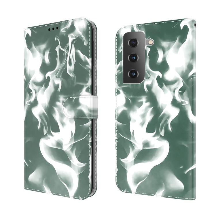 For Samsung Galaxy S21 5G Cloud Fog Pattern Horizontal Flip Leather Case with Holder & Card Slot & Wallet